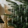 12 Pcs Crystal Christmas Icicle Ornaments for Tree Hanging Clear Acrylic Icicles Ornaments for Christmas New Year Holiday Wedding Winter Party Decor