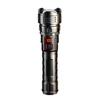 Powerful LED Flashlight Rechargeable Ultra-Bright Tactical Zoom Torch with Power Display Outdoor Waterproof Camping Lantern