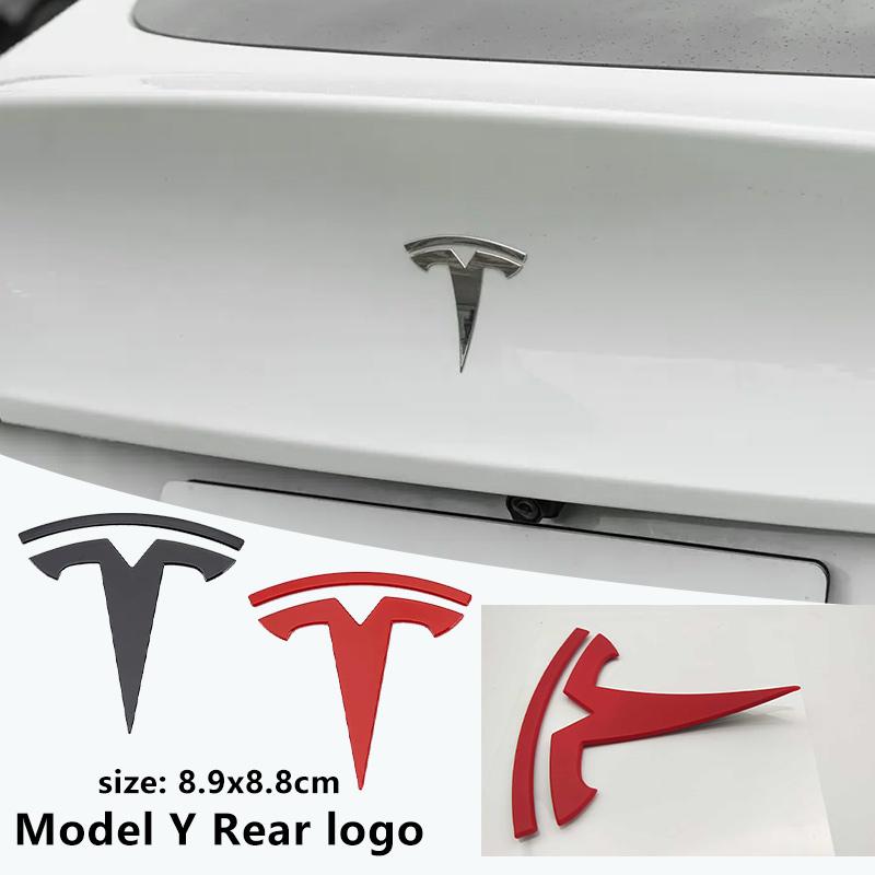 for Tesla Model 3 Mode Y Car Front Hood Logo Cover Emblem Sticker Styling Auto Body Rear Trunk Badge Accessories