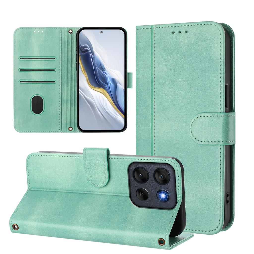 Чехлы-кошелек с подставкой для Motorola Moto G56 5G, чехол для телефона из кожи с ретро-текстурой и ремешком