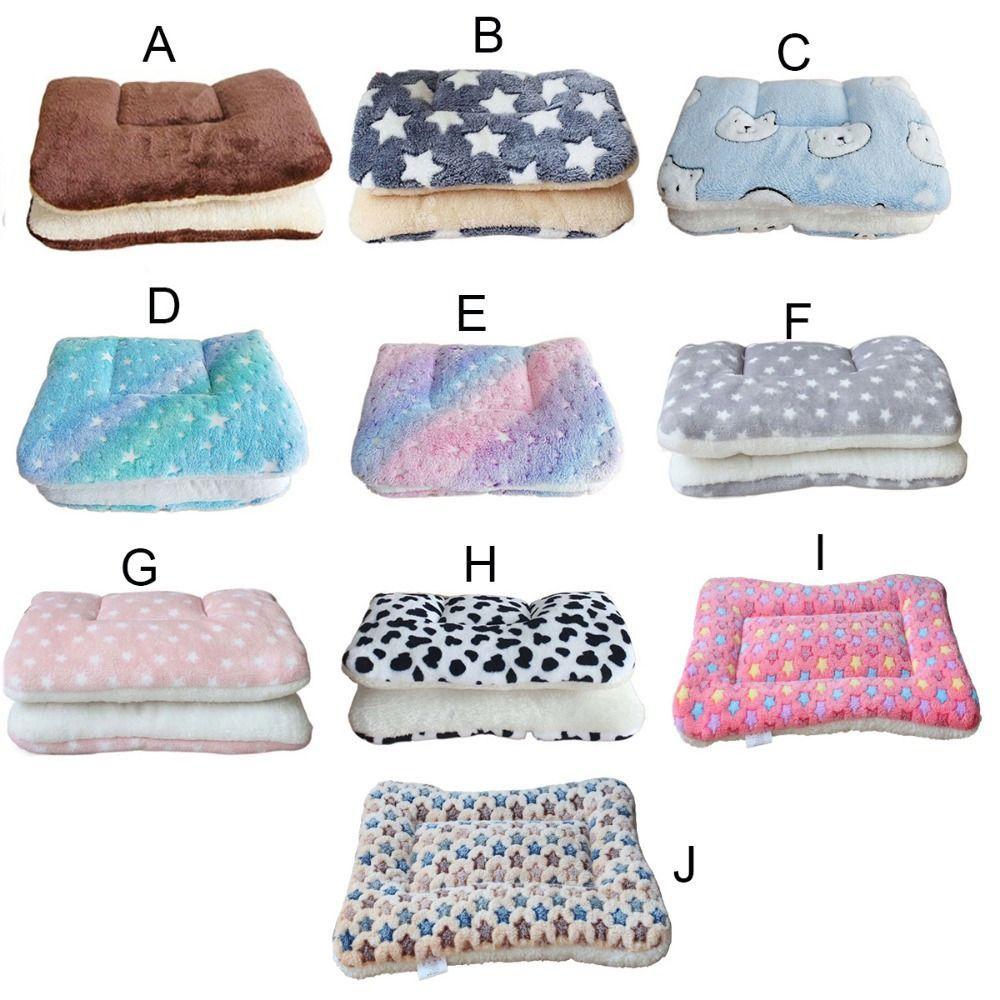Soft Flannel Pet Mat Flannel Dog Blanket Mat Cat Cover Blanket Dog Thicken Sleeping Mat  Winter