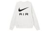 Nike Мужская повседневная толстовка с длинным рукавом, однотонная, с круглым вырезом, на флисовой подкладке, Белый пик горы FB7204-121
