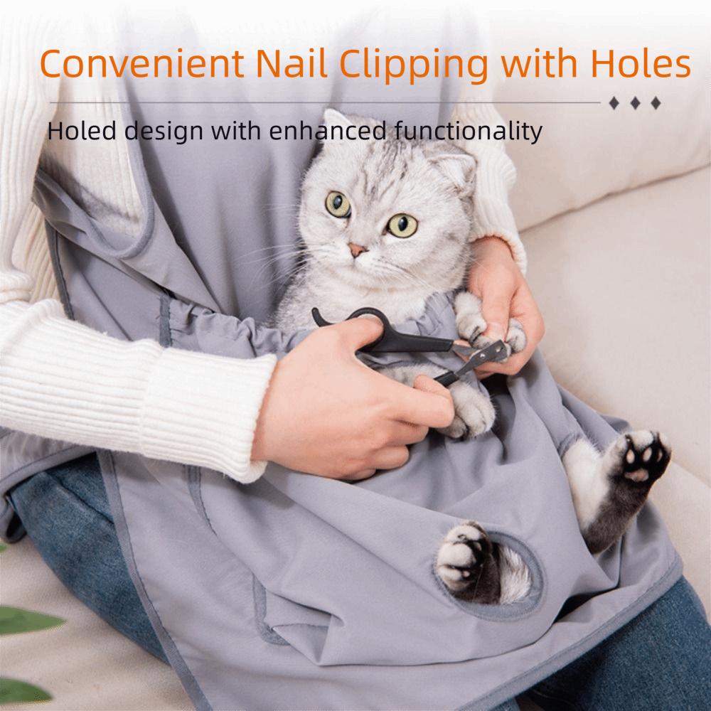 Breathable Mesh Pet Carrier Apron Adjustable Cat Holding Apron Pet Grooming Smock  Pet Training