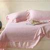 Quilted Bedspread with Lace Trim Queen Size 3-Piece Set Elegant Quilt 100% Cotton Thicken Sheet, Summer Lightweight Bedding