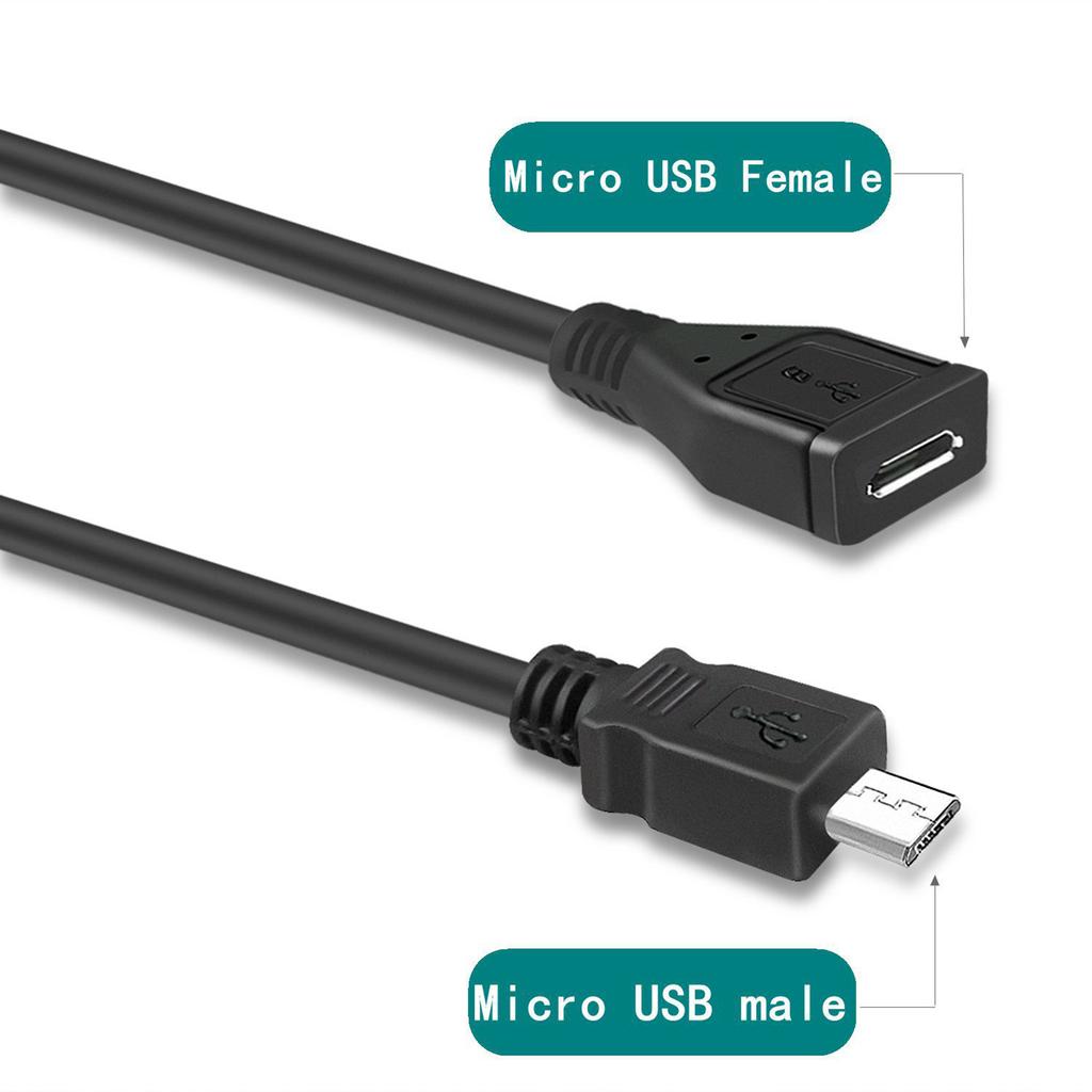 Удлинительный кабель Micro USB Type B 5-контактный "папа" - "мама", провод питания, кабель для зарядки, полный набор контактов, аксессуары