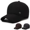 Men's Hat Winter Middle-Aged Baseball Cap Warm Dad Cap Thick Woolen Hat Ear Protection Cap