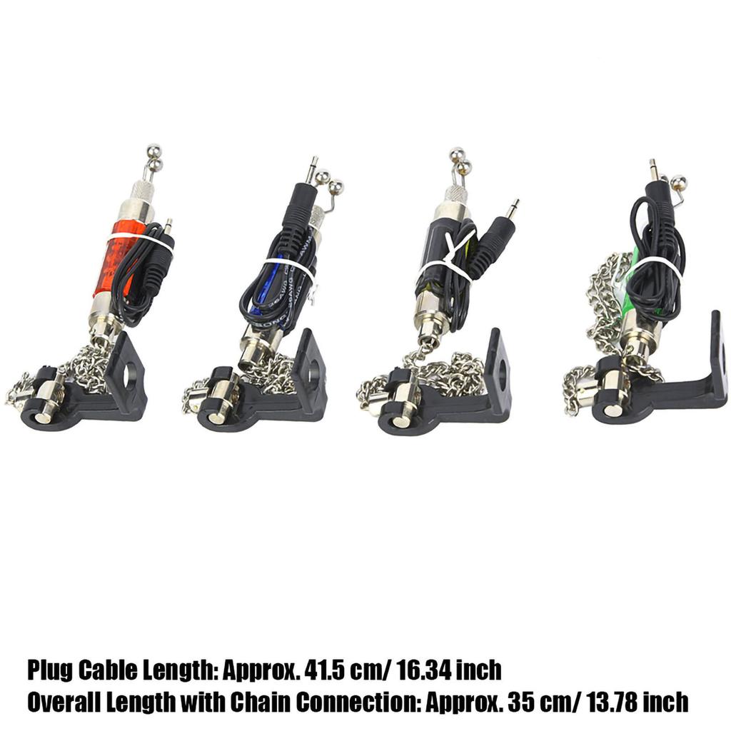 4 PCS Outdoor Portable Fishing Rod LED Illuminated Swinger Fish Bite Indicator Swingers