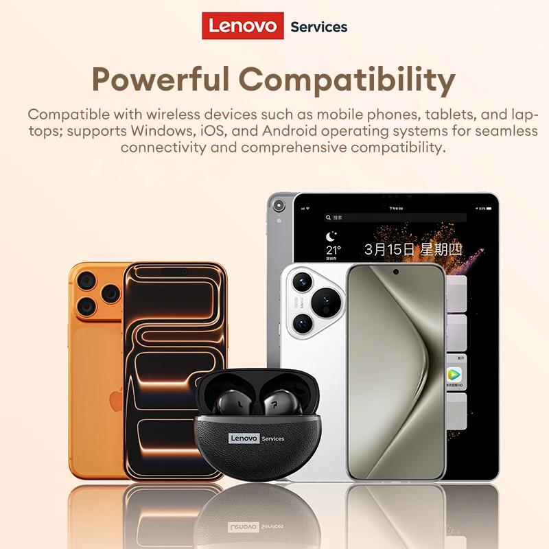 Оригинальные беспроводные Bluetooth 6.0 игровые наушники-вкладыши Lenovo LE223 с Hi-Fi стереозвуком, 30 часов работы от батареи, водонепроницаемые спортивные наушники