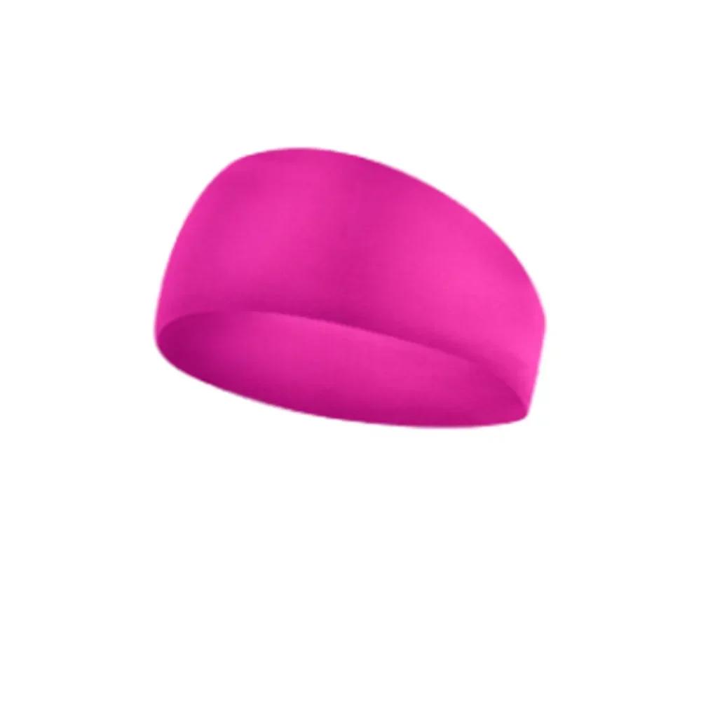 Men Headband High Elastic Gym Running Tennis Headwrap Sports Sweatband Solid Color Breathable Football Badminton Yoga Hair Bands