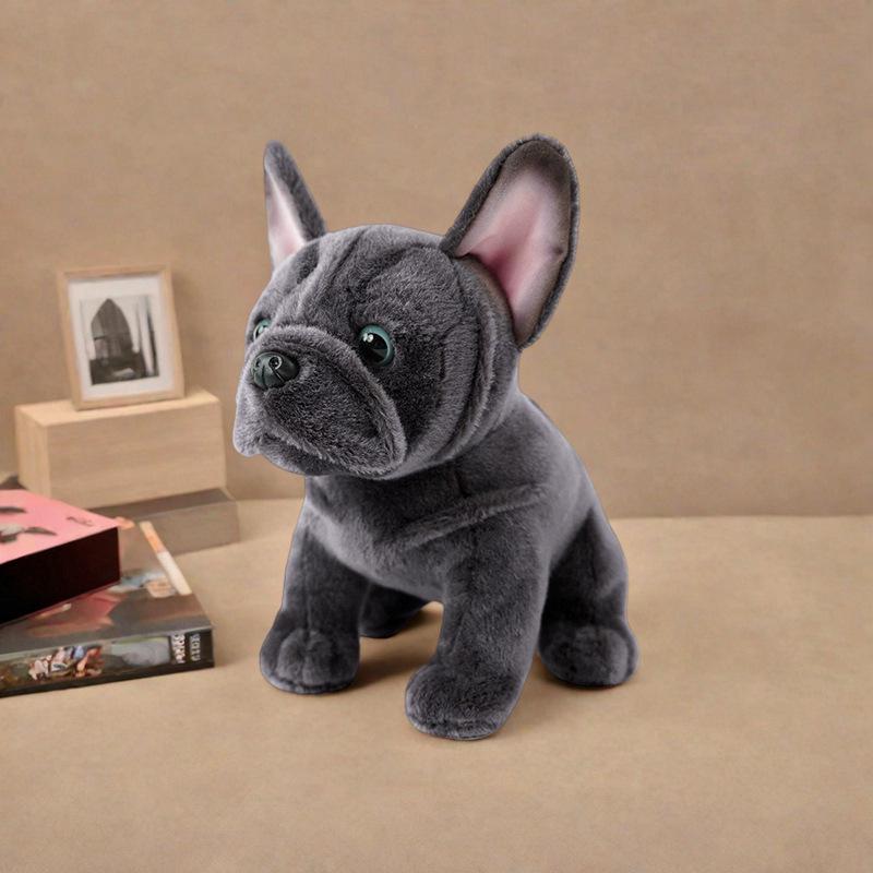 Плюшевая собака мопс коричневая - Милая тканевая кукла бульдог подарок