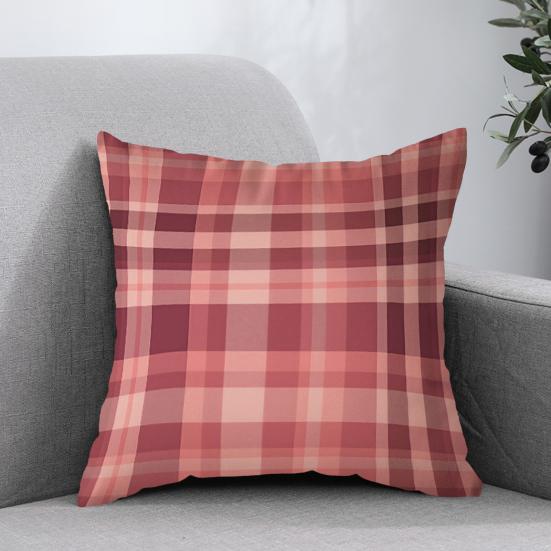 Throw Pillow Cover Colorful Plaid Pattern Pillow Cover 18x18 Inch