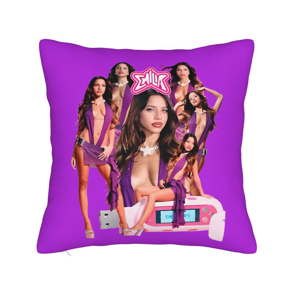 Emilia Music Square Pillow Covers Polyester Home Cushion Cover Cool Decor Pillow Cover 4545