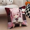 Двусторонняя наволочка для подушки с изображением Chocola из аниме Nekopara, противоаллергенная, из шелковистого плюша, с потайной молнией, для дивана