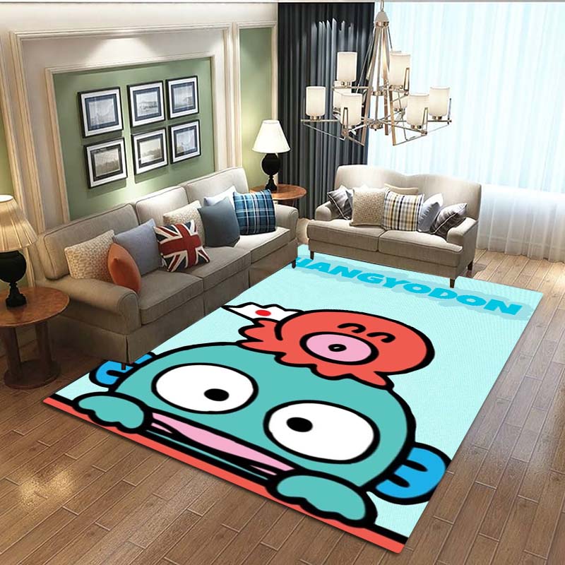 3D HANGYODON cartoon rug, suitable for living room, bedroom, kitchen, doorway, children's non-slip floor mat, birthday gift-01