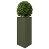 VidaXL Jardinière vert olive triangulaire 40x34,5x70 cm acier 851163