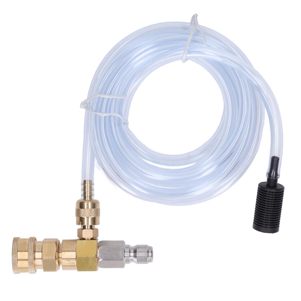 5000PSI Chemical Injector Brass Stainless Adjustable Downstream Injector with 9.8ft Tube for Pressure Washer Accessories