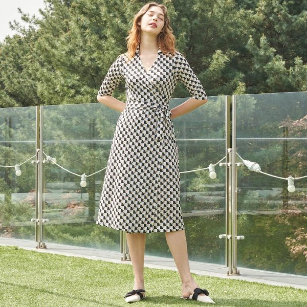 Lipbbam 3 4 Sleeve Long Wrap Dress Creora Deroci Cara Ldm11df01