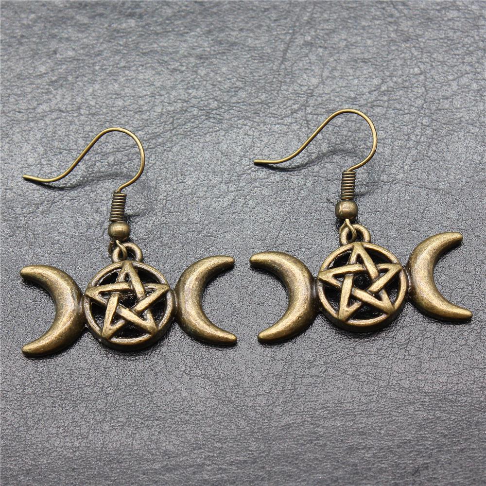 1 пара подвесок со звездами и луной для женщин, модные серьги, висячие серьги