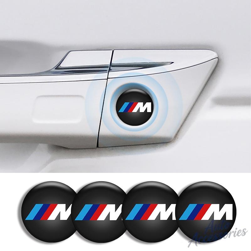 4pcs 20mm Car Door Keyhole Lock Protection Stickers Accessories For BMW M Emblem E46 E36 E34 F10 E90 F30 E60 F30 E53 E30 E92 E87 B111