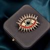 Decoration Luxury Badge Pin Crystal Pendant Rhinestone Eye Brooches Devil Eye Brooch Pin  Gifts