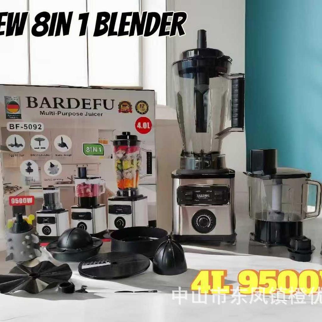 4L Multifunctional Stainless Steel Blender: High-Power Juicer, Mixer, Grinder, Smoothie Maker.