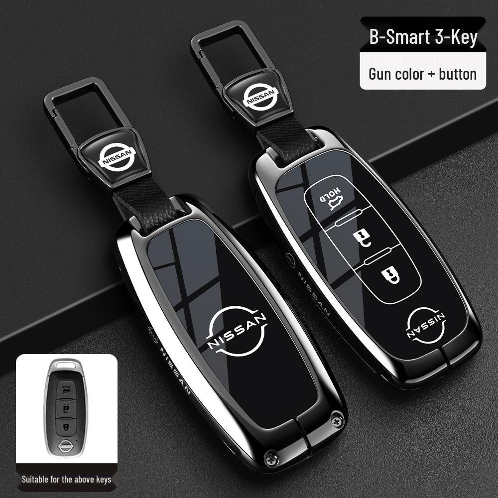 Чехол для ключей Nissan: Подходит для новых моделей Sylphy, Teana, Tiida, Qashqai, X-Trail, Bluebird, В комплекте брелок для мужчин