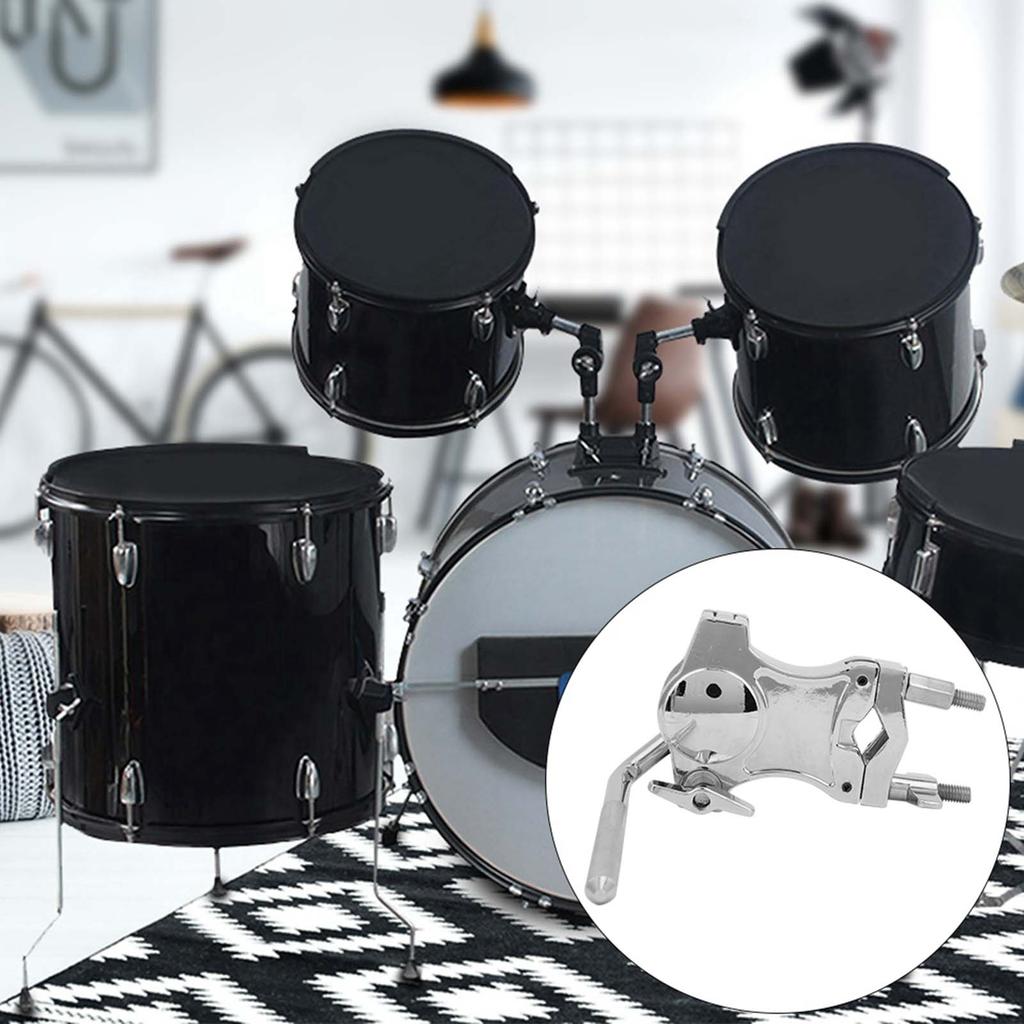 Drum Clamp Zinc Alloy Cowbell Holder Drum Stand Extension Clip Connecting Bracket Clamp