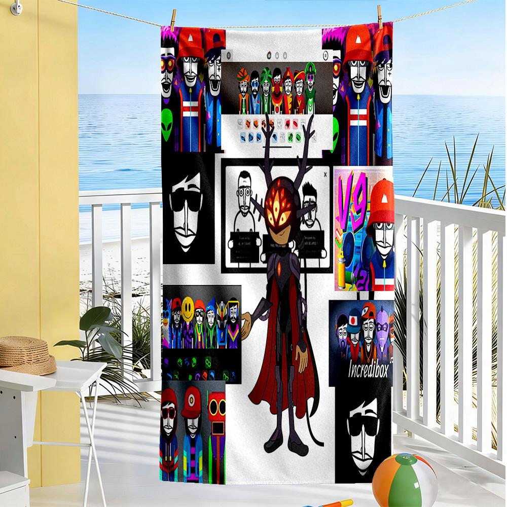 Incredibox Beach Towel Super Soft & Absorbent Comfortable Lightweight Perfect for Traveling Yoga Camping and Swimming