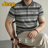 Jeep Мужская летняя дышащая рубашка-поло с защитой от морщин