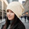 Winter Hat Women Fashion Korean Knitted Yarn Hats Warm Loose Pile Caps