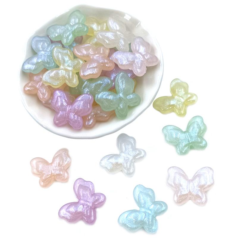 Творческие бусины флуоресцентные бабочки свободные бусины 10 шт свободные бусины творческие DIY ювелирные аксессуары акрил для ожерелья серьги изготовление моды