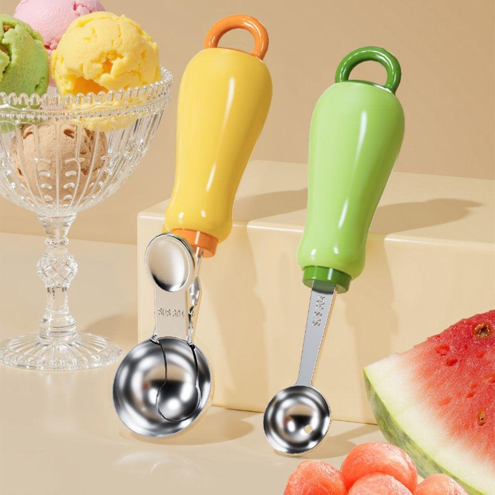 Stainless Steel Fruit Ball Spoon Non-Stick Fruit Scoop Ice Cream Digger Kitchen Gadgets
