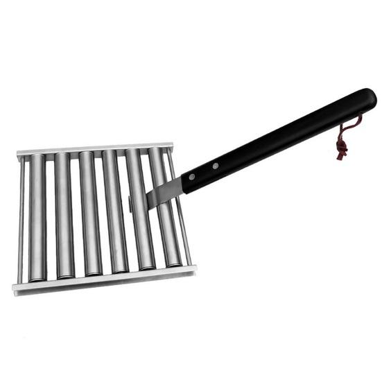 Роликовая стойка для собак из нержавеющей стали с ручкой для барбекю и гриля для колбасы для равномерного приготовления