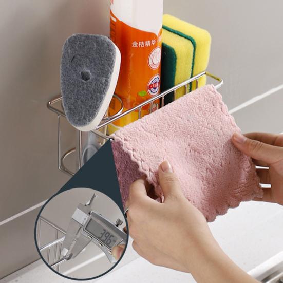 Держатель для губки Органайзер для раковины Кухонный органайзер Сильный несущий Полый дизайн Легко установить Стойка-органайзер для раковины