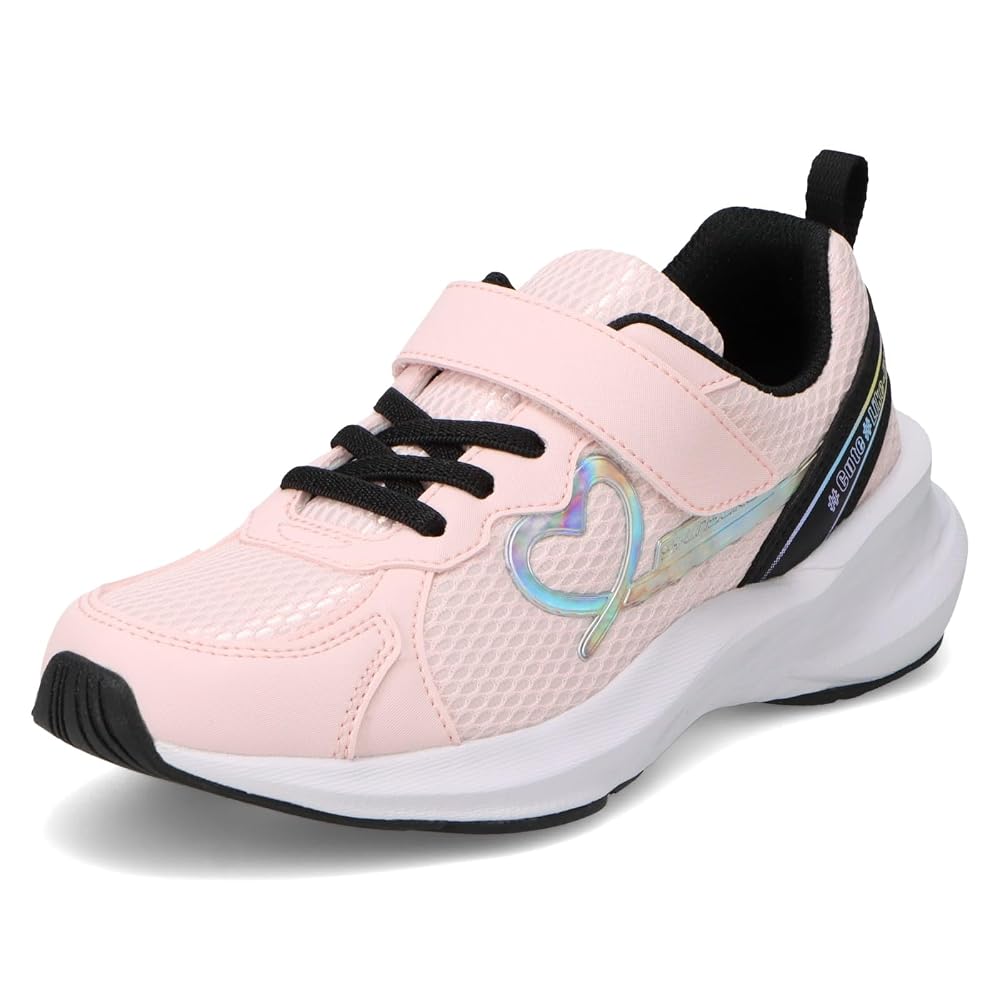 Shunso Sneakers for Girls, Kids' Shoes, Platform, Lightweight, Size 17-45cm, 25E, LEJ 8700, Pink,