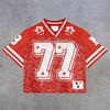 Футболка Y2K American Harajuku Hip Hop Fashion Football Jersey Streetwear Vintage Casual Breathable Splicing Free Short Sleeve