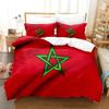 3D Print Morocco Flag Bedding Set Boys Girls Twin Queen Size Duvet Cover Pillowcase Bed Kids Adult Fashion Home Textileextile