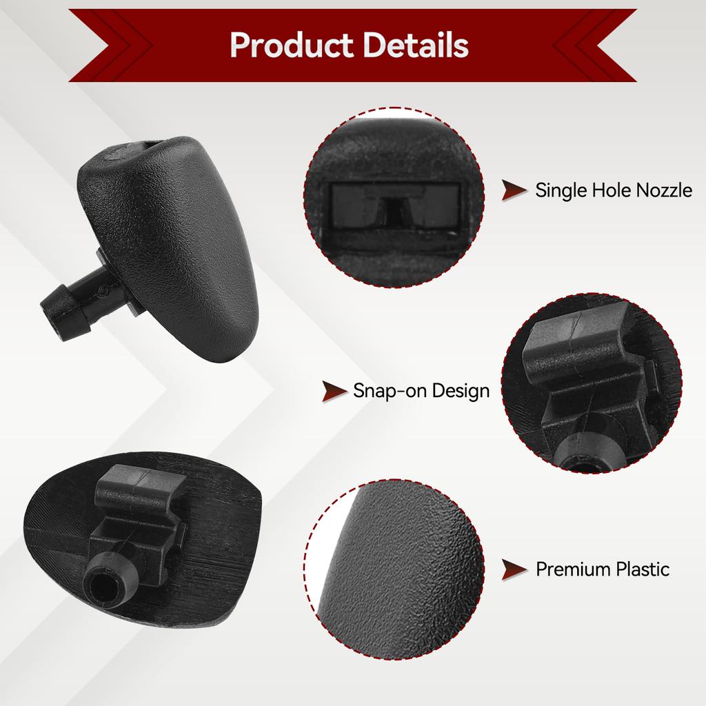 Xukey Pair Front Windshield Wiper Water Washer Jet Nozzle Hood Sprayer For Peugeot 206 407 Citroen C2 C5 6438W2 6438Z1 6438AV