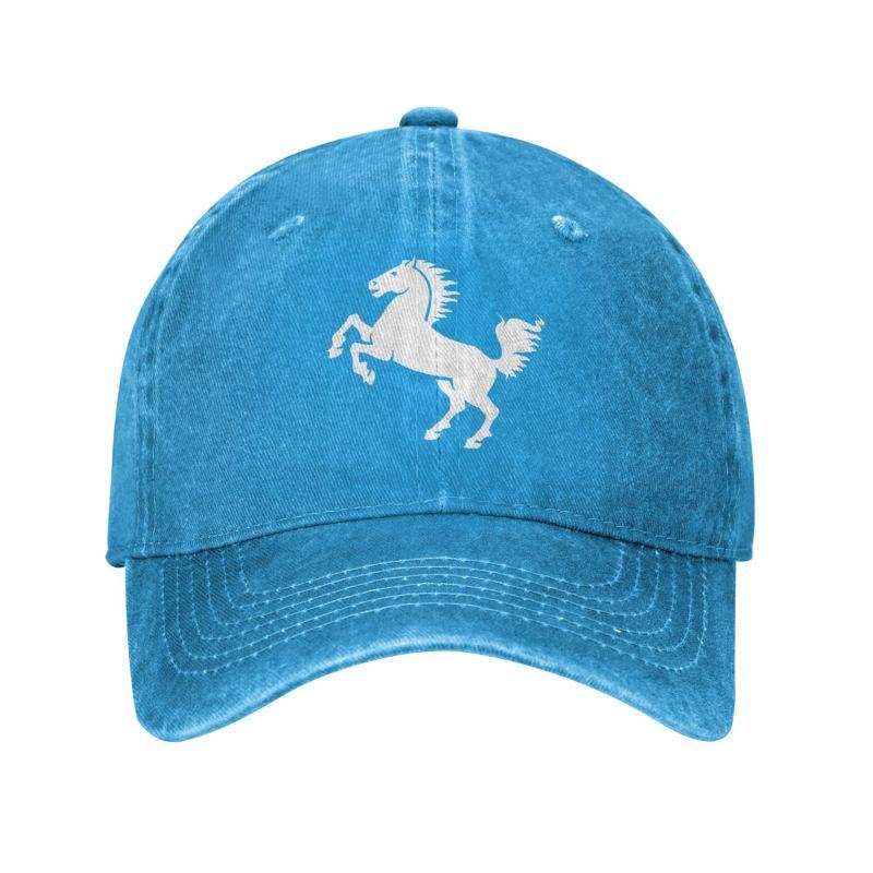Punk Cotton Fashion White Horse Baseball Cap for Unisex Wounisex Adjustable Animal Dad Hat Sports