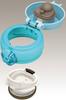 THERMOS Vacuum Insulated Portable Mug with Sky SKY One-Touch Opening, 350ml, Blue, JNL-352
