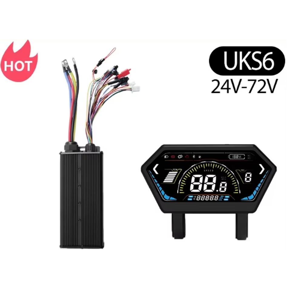 KUNRAY XYD-UKC6 3000W E-Bike BLDC Motor Controller 100A Sine Wave Display Brushless Electric Scooter Accessories 48V Voltage