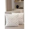 Set Of 2 Punch Embroidered Tufting Throw Pillow Covers 43*43 Cm - Classic