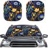 2-Piece Cactus Windshield Sunshade Floral Foldable Car Front Window Sun Shades for Most Sedans SUVs Trucks Tesla Blocks UV Rays and Keeps Your