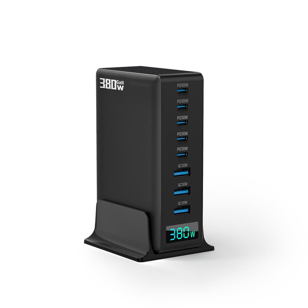 Готовый к полной сертификации Многопортовый 5 USB 3 Type-C 100 Вт QC3.0/PD3.0 Быстрая зарядка Портативный адаптер питания для планшета ноутбука
