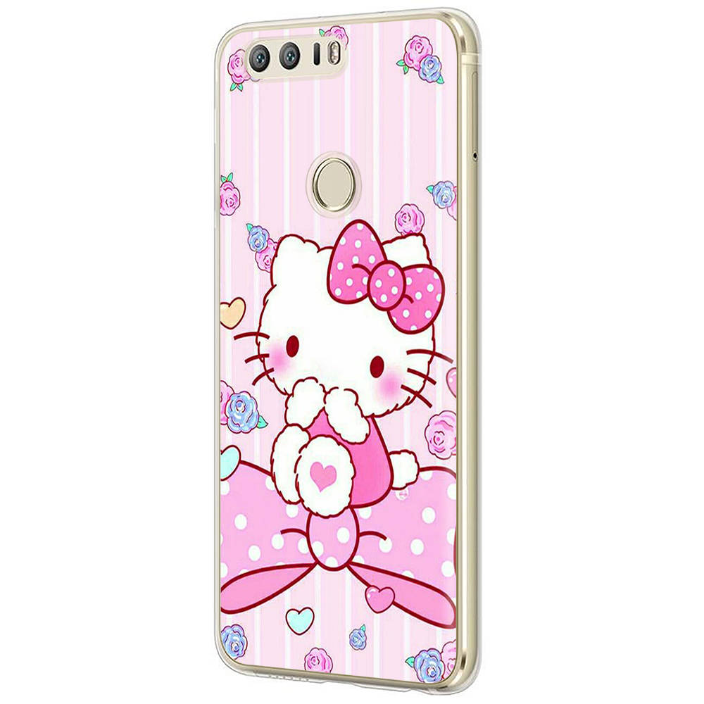 Чехол KT59 Hello Kitty Girl для Samsung A04 A14 A23 A34 A54 M23 M33 M52 M53 Realme 10 9 C30S C35 C55 VIVO Y02S Y21 Y33S Y51 X80 Pro, прозрачный чехол