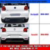 Для VW Polo MK5 GTI 6R 6C Двух- и Четырехдверный Рестайлинг 2010-2018 3 Ребра Заднего Бампера Диффузор Спойлер Сплиттер BodyKit ABS Черный Тюнинг