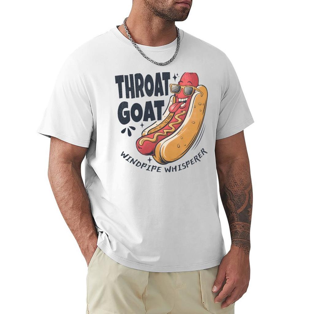 Футболка с графическим принтом Throat Goat Хот-дог оверсайз футболки с принтами рэперов мужская дизайнерская одежда