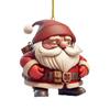 Santa Claus Xmas Car Ornament 2D Acrylic Christmas Snowman Santa Claus Pendants  Pendants Gift