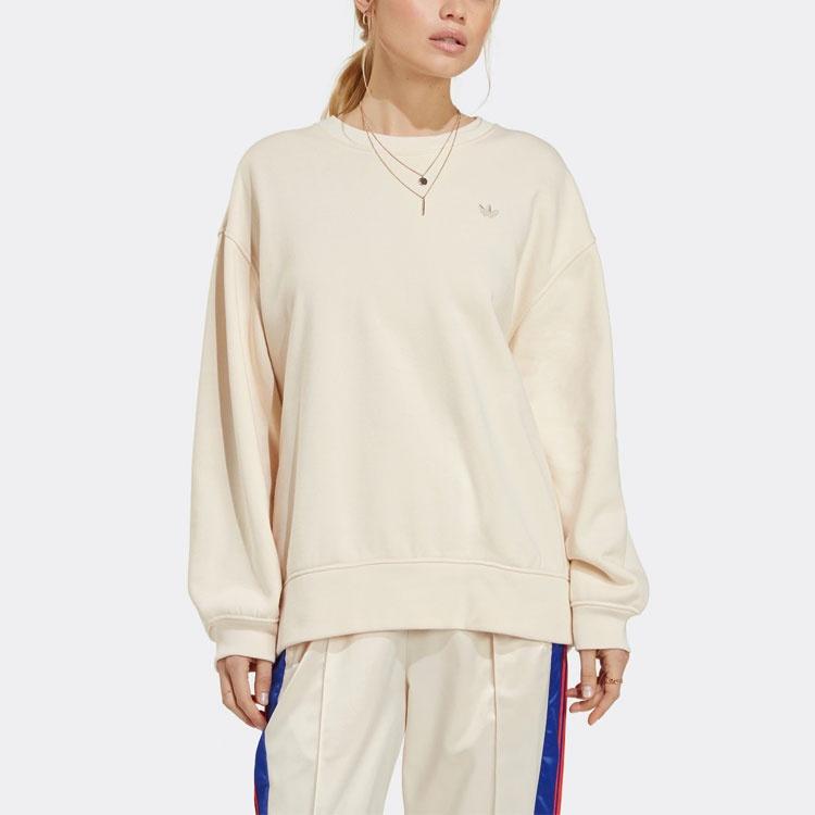 (WMNS) adidas Premium Essentials Oversized Sweatshirts 'White' Women's IC4977