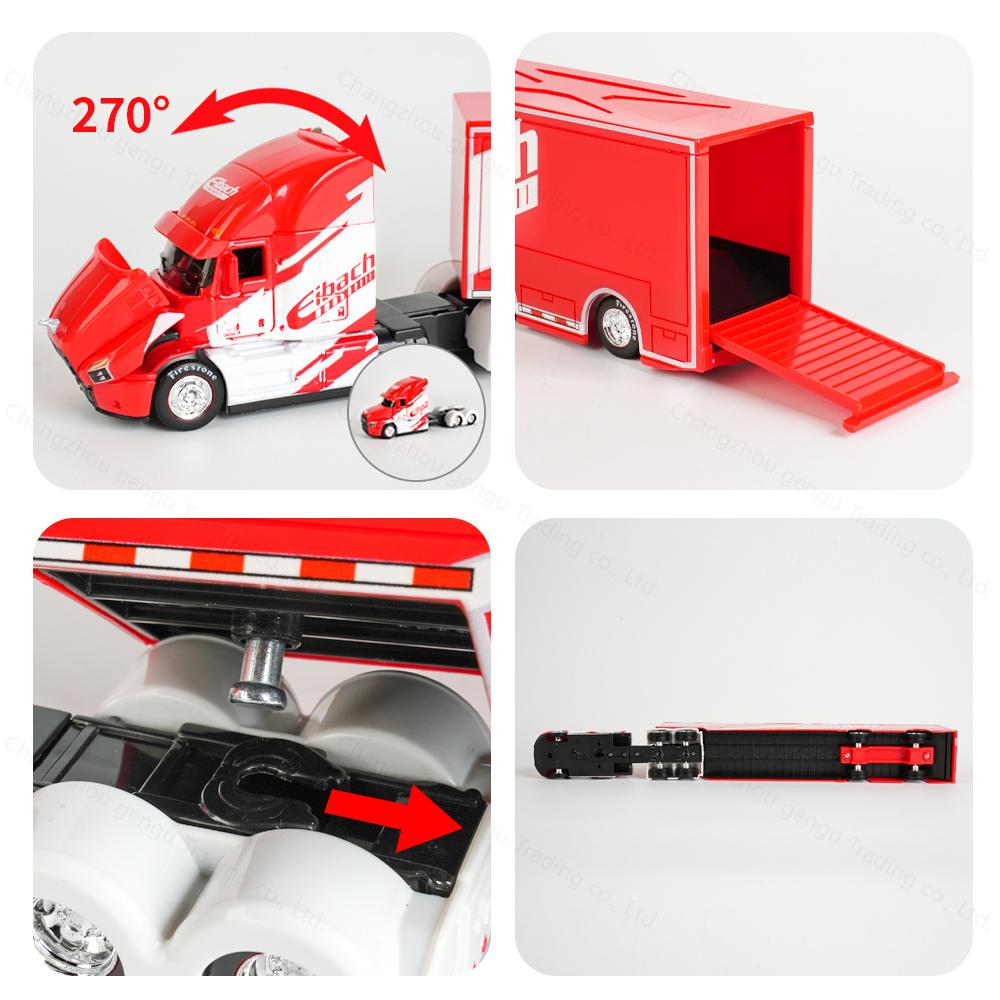 Maisto 1:64 Mack Anthem Trailer Haulers Container Static Die Cast Vehicles Collectible Hobbies Model Car Toys